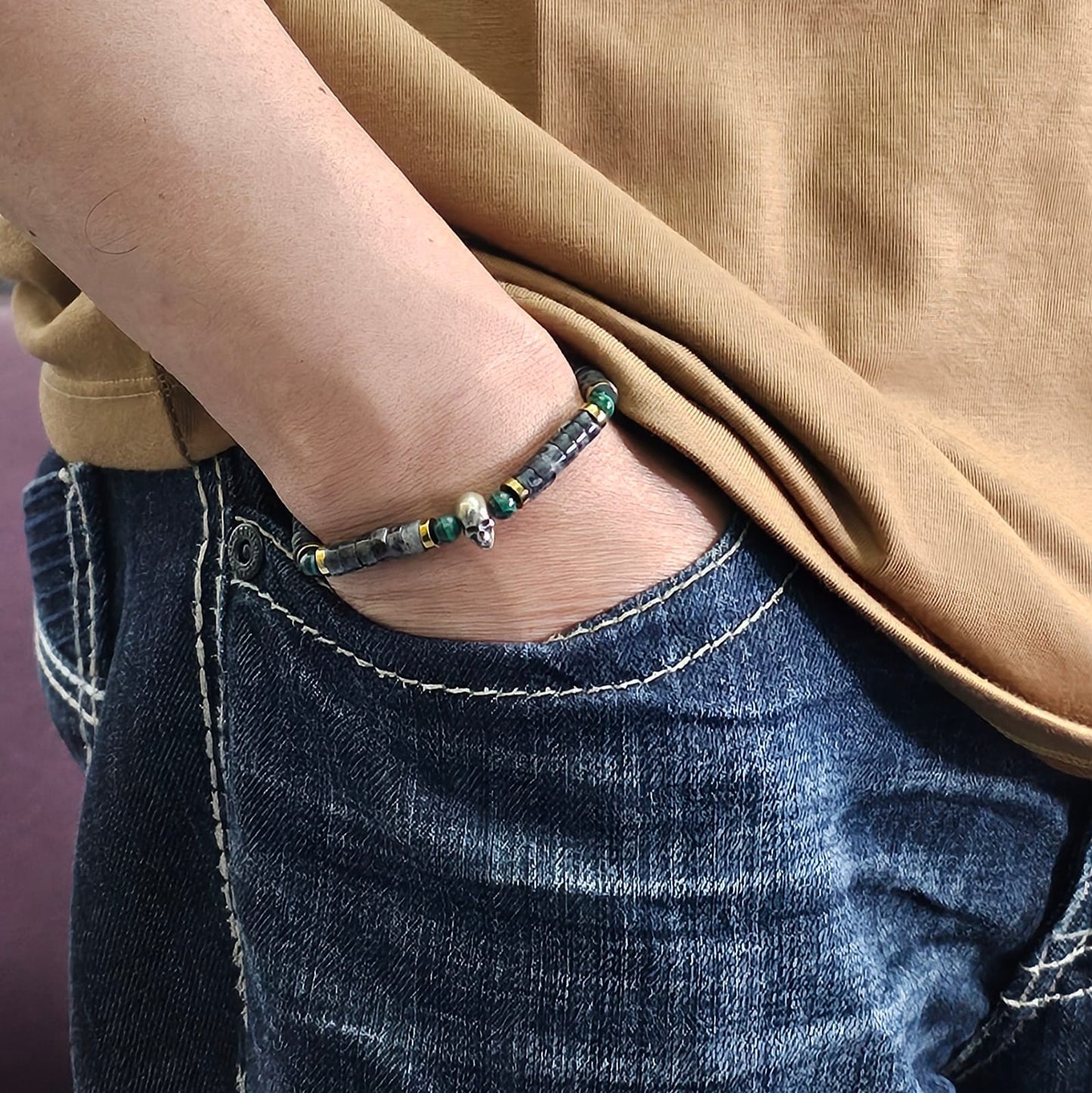 Skull & Stones beads bracelet
