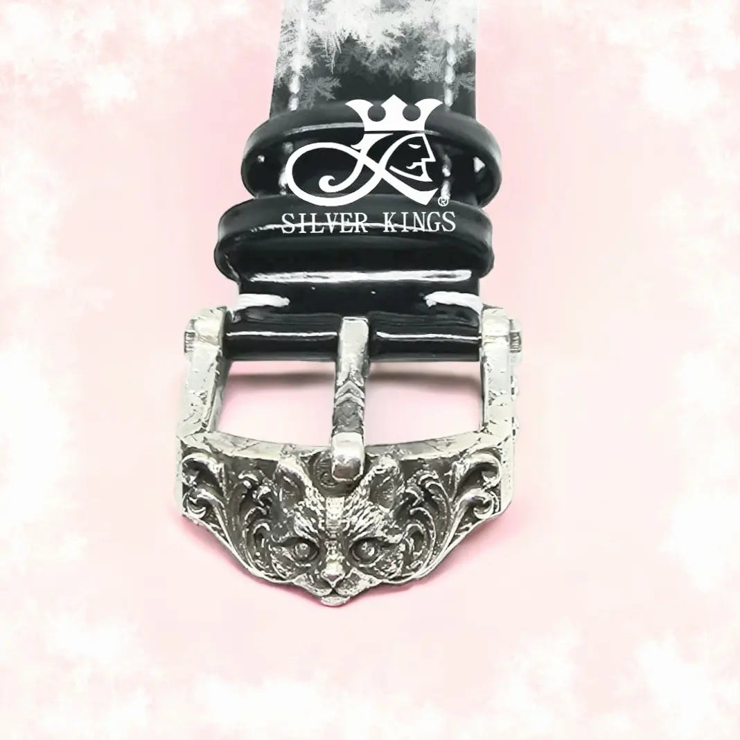 Genuine Leather strap silver buckle