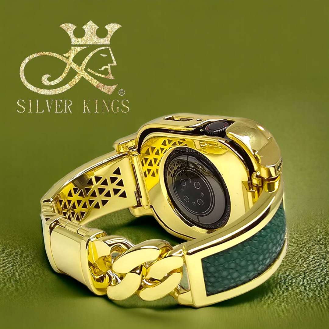 Apple Watch Case and Leather Strap & Buckle for S7.S8.S9.SE.