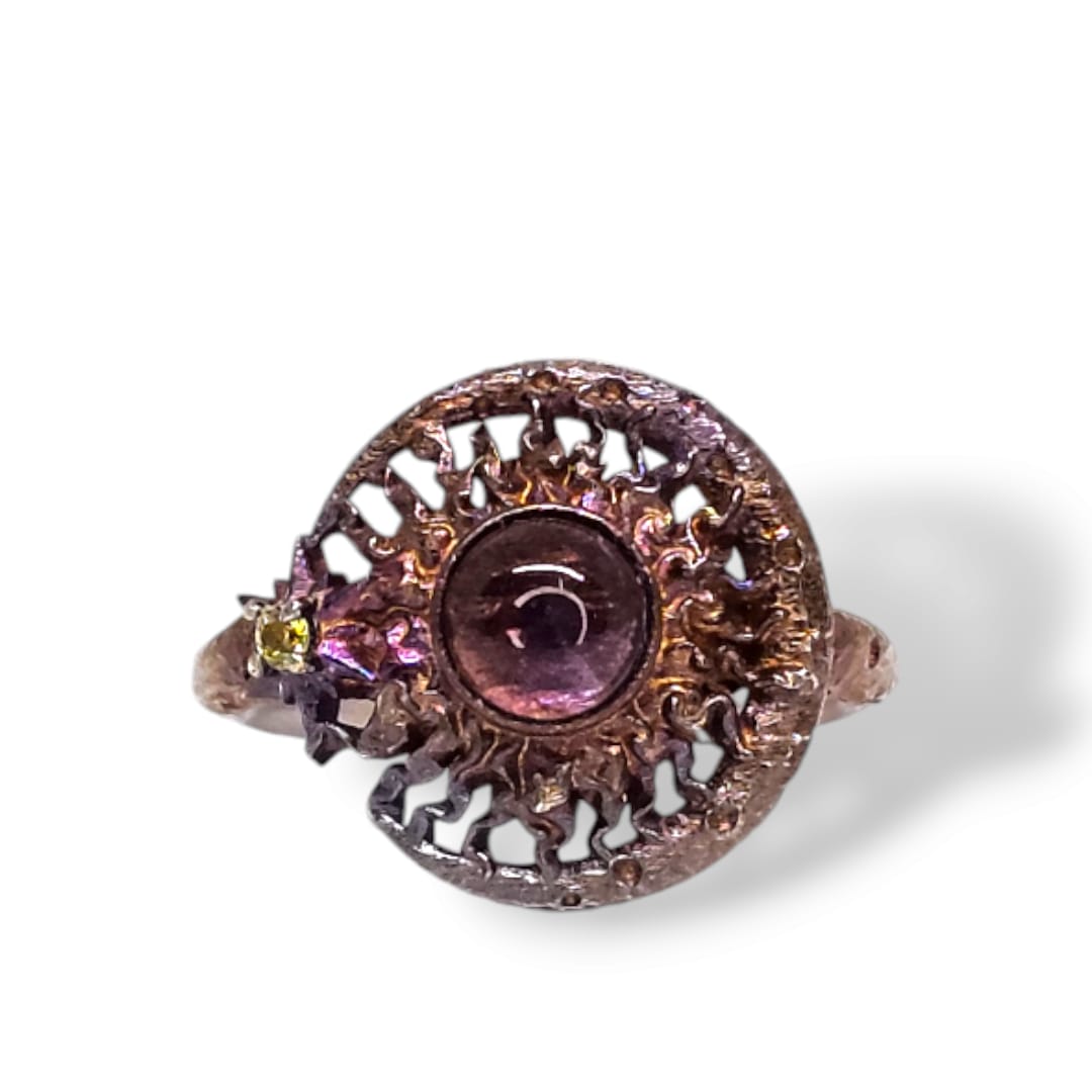 Moon. Solar. Stars Ring (Amethyst)
