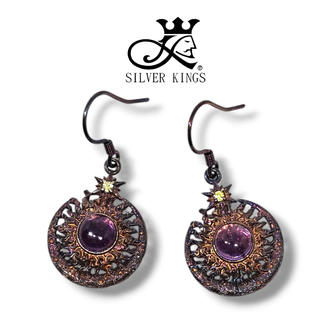 Moon. Solar. Star Earring (Amethyst)