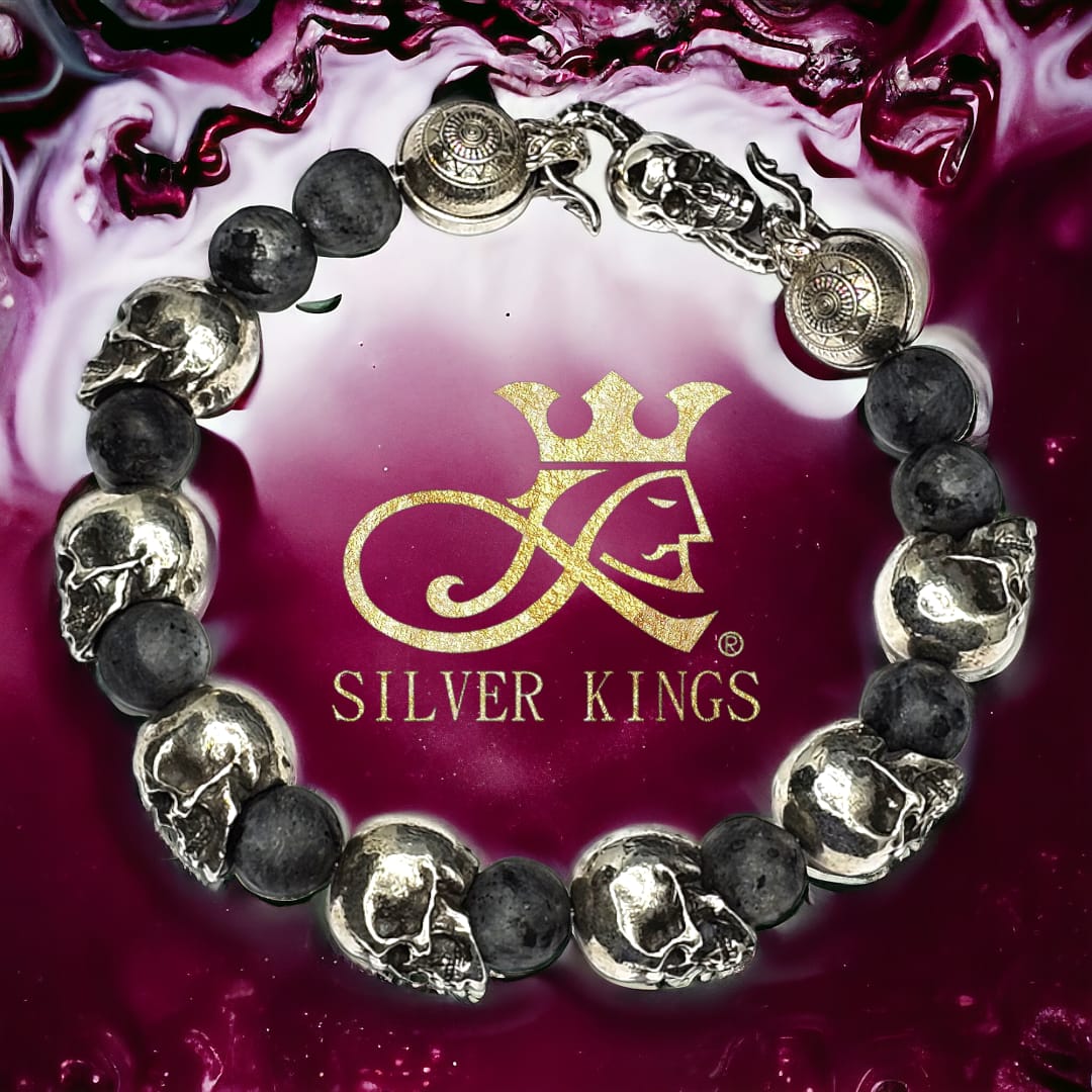 Skull Stone Beads Bracelet