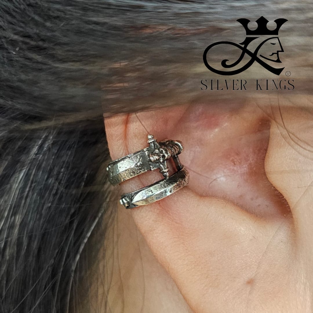 Silver 925 Ear Cuff (Sword) small