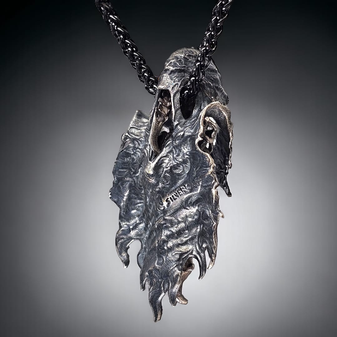 "FINAL SHOT" Skull with Scraft pendant with chain