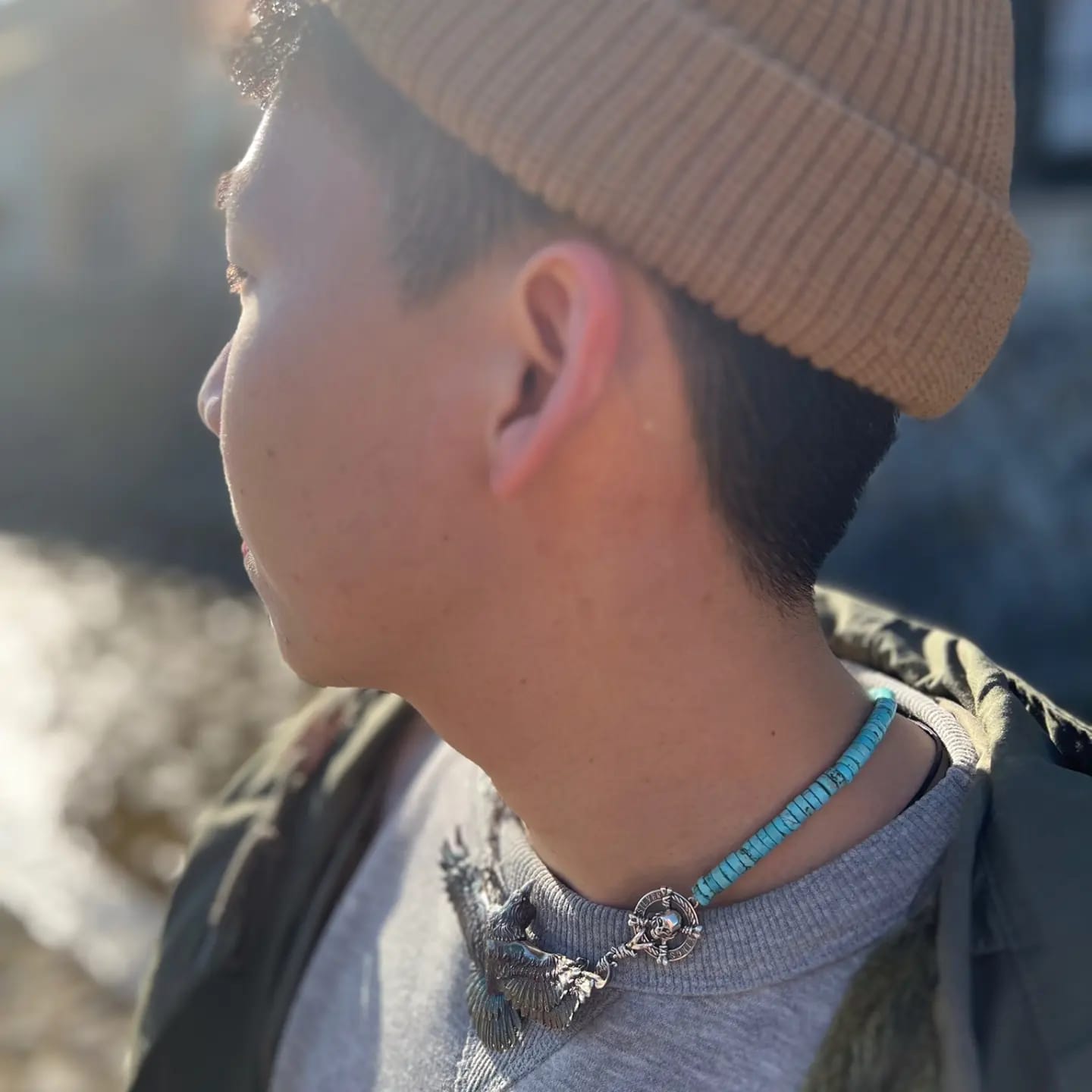 Rainbow Crow Necklace Set & Bracelet