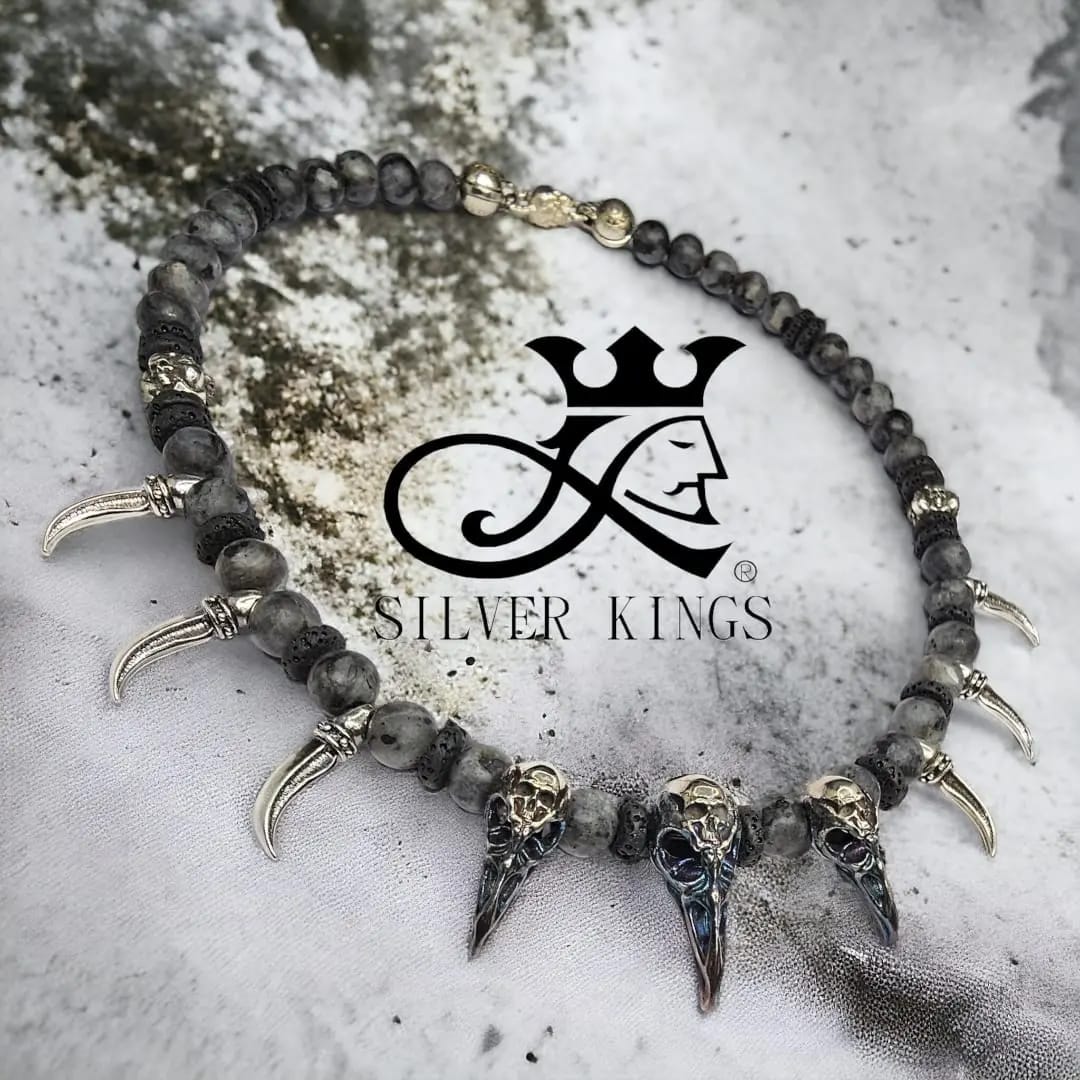 Rainbow Crow Stone Beads Necklace