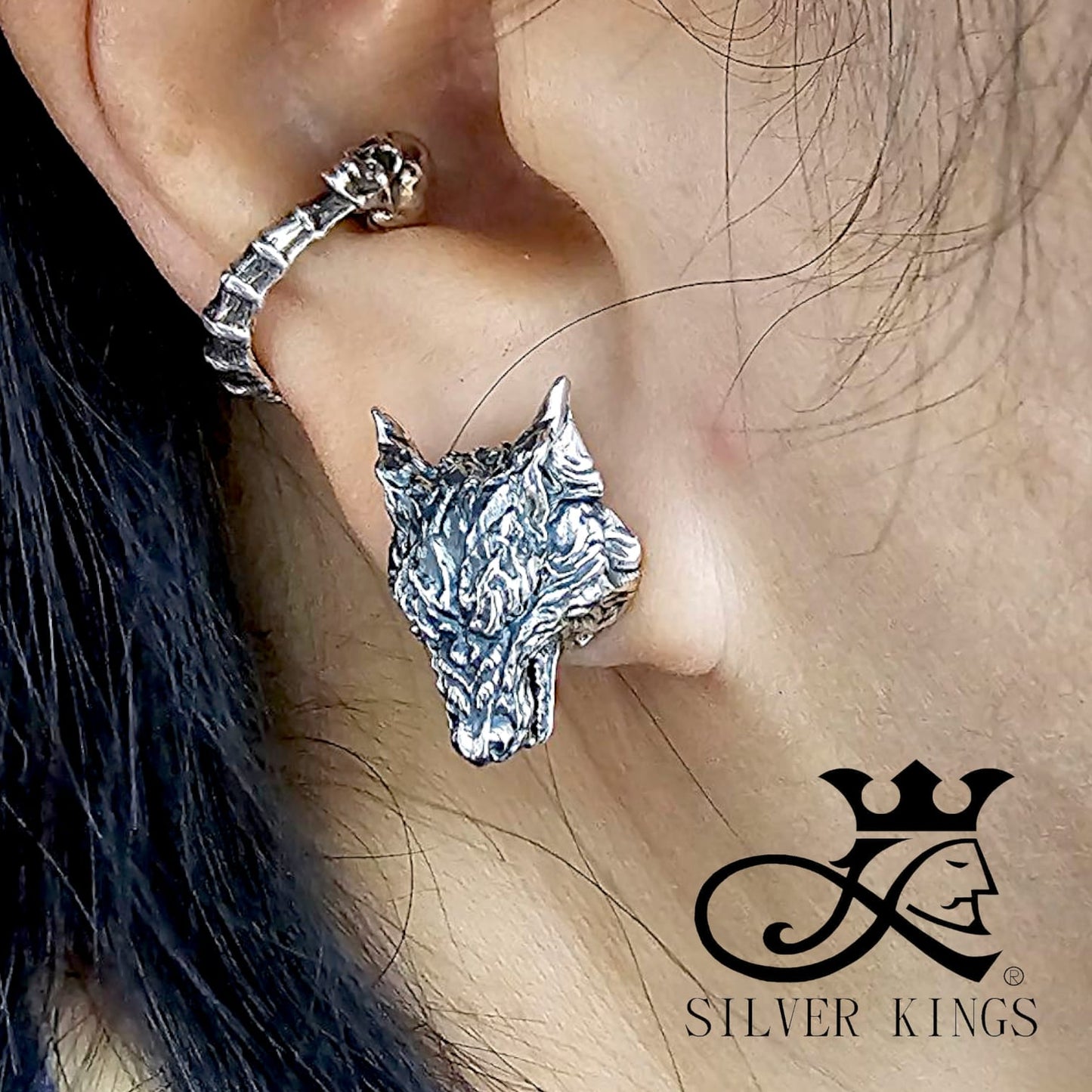 Direwolf Earring
