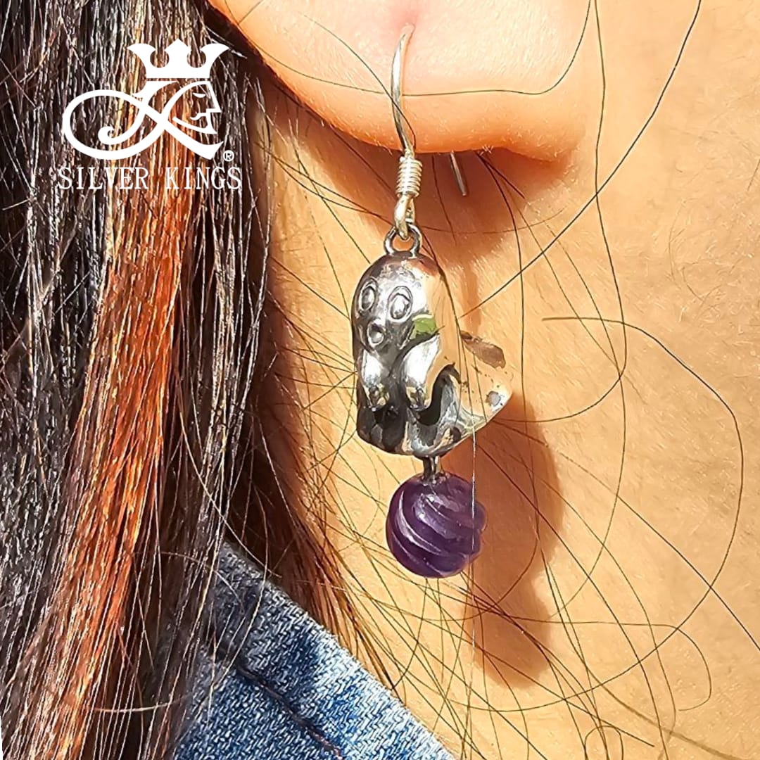 Ghost Earring (Amethyst)