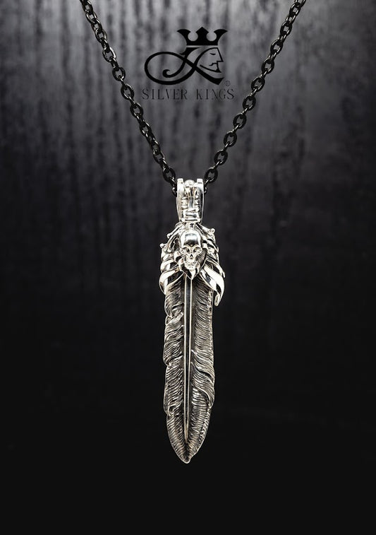 Feather Pendant Jacket with Chain
