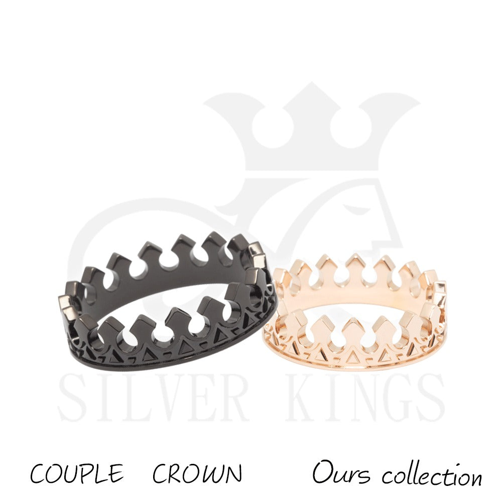 HALO & CROWN COUPLE RINGS