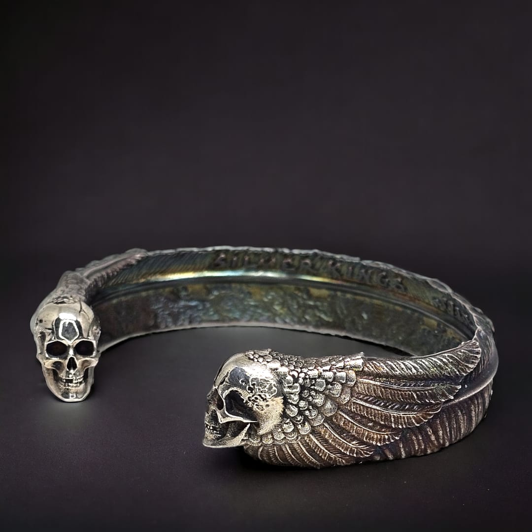 Rainbow Crow & Skull Bangle