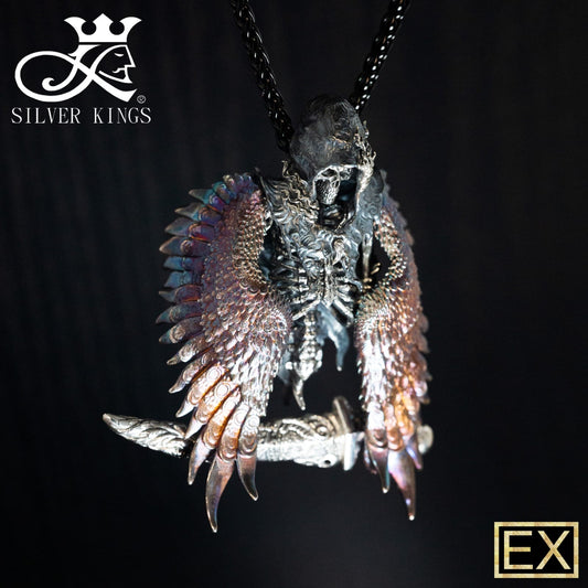"FINAL SHOT" collection SKULL PENDANT WITH SWORD & CHAIN