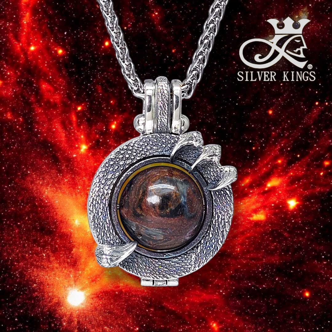 Dragon Eye Infinity Pendant (Pietersite) with chain