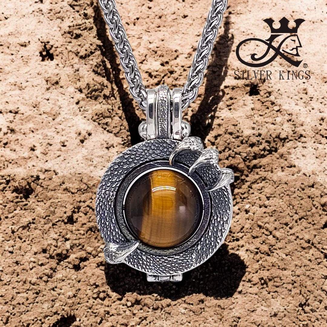 Dragon Eye Infinity Pendant (Tiger Eye)