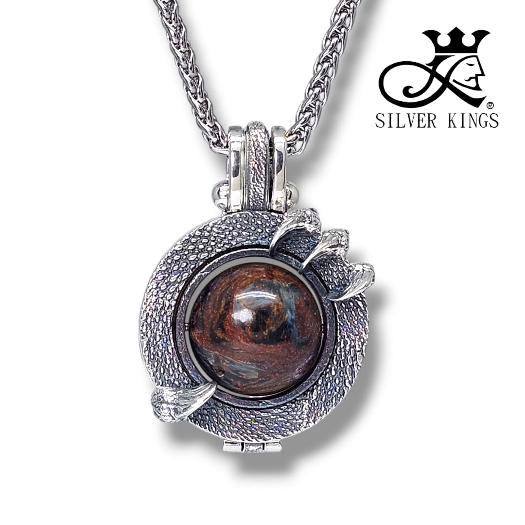 Dragon Eye Infinity Pendant (Pietersite) with chain