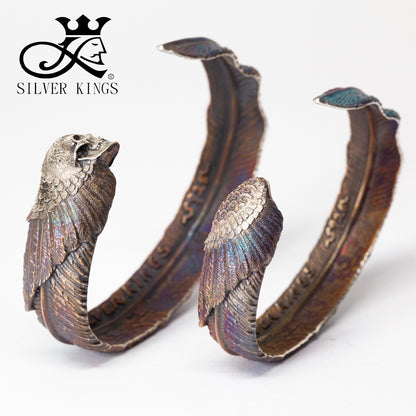 Rainbow Crow Feather Bangle