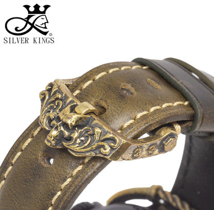 Genuine Leather strap Brass buckle