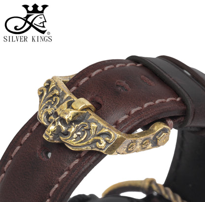 Genuine Leather strap Brass buckle