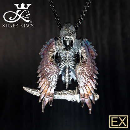 "FINAL SHOT" collection SKULL PENDANT WITH SWORD & CHAIN