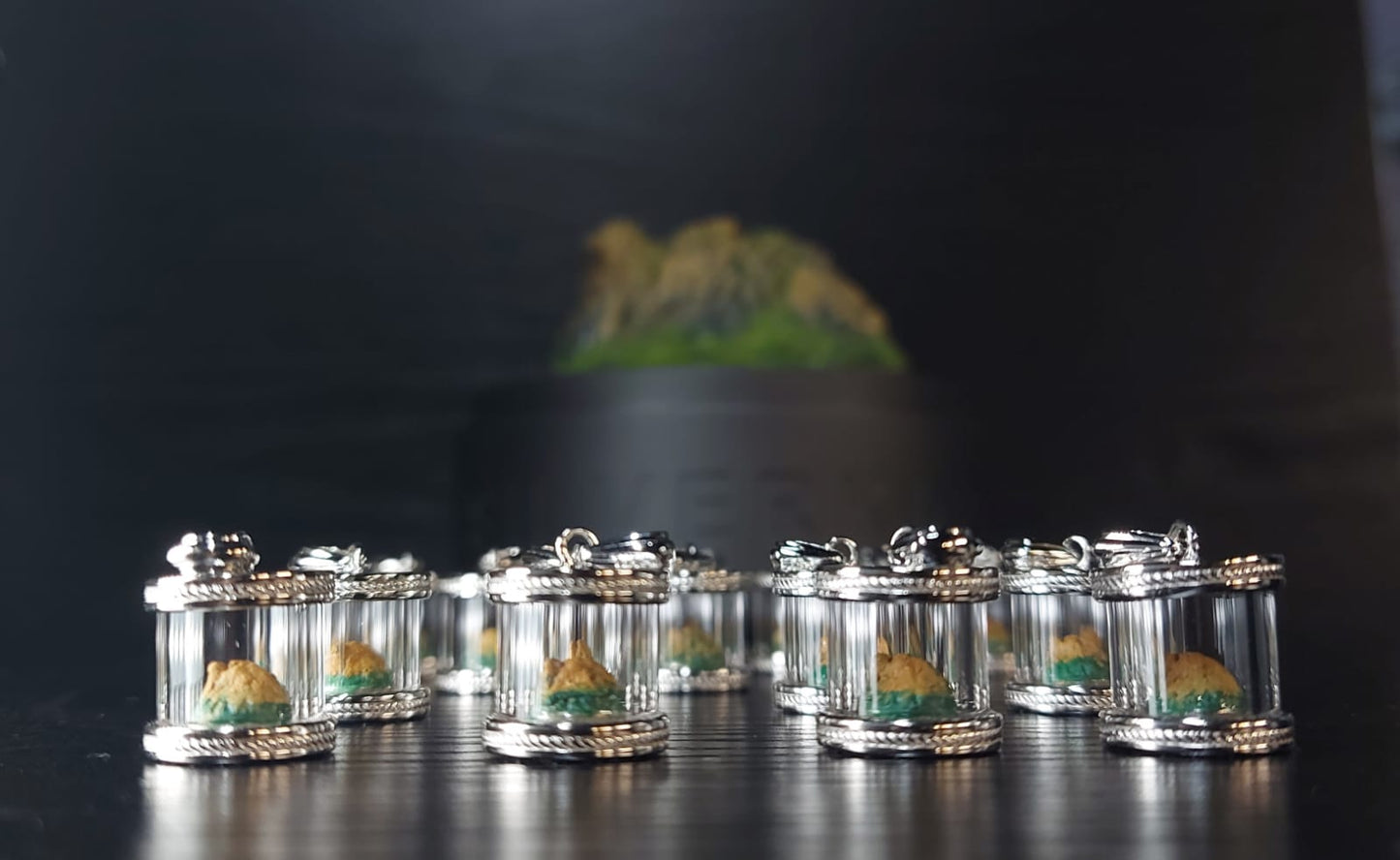 Mini Lion Rock Mountain Glass Pendant