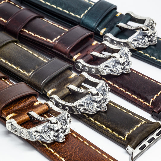 Genuine Leather strap Silver buckle