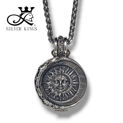 Sun & Moon pendant Infinity [日，月] with chain)