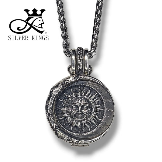 Sun & Moon pendant Infinity [日，月] with chain)