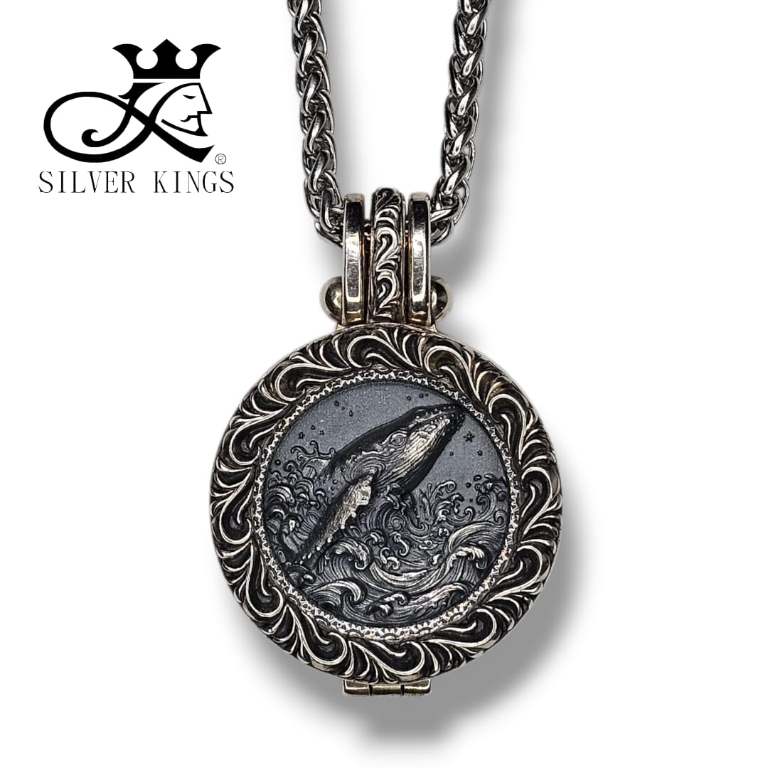 Blue Whale pendant Infinity [藍鯨] with chain)