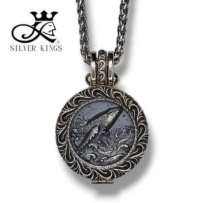Blue Whale pendant Infinity [藍鯨] with chain)