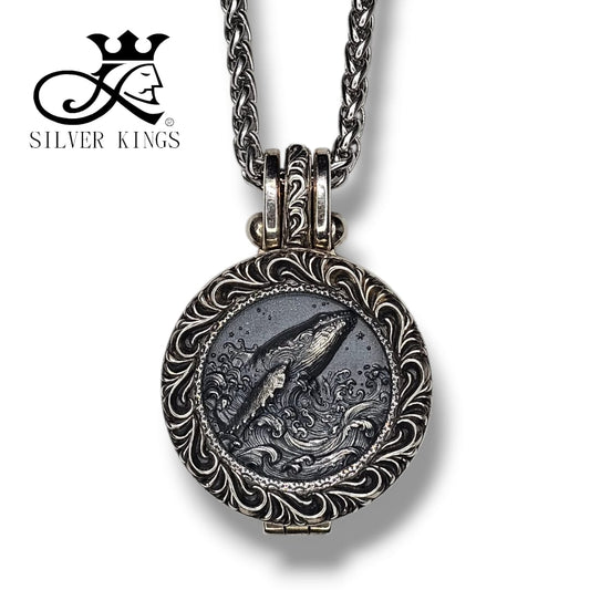 Blue Whale pendant Infinity [藍鯨] with chain)