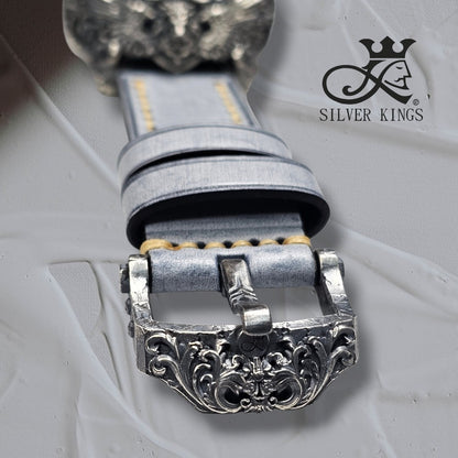 Apple watch Ultra case with leather strap)