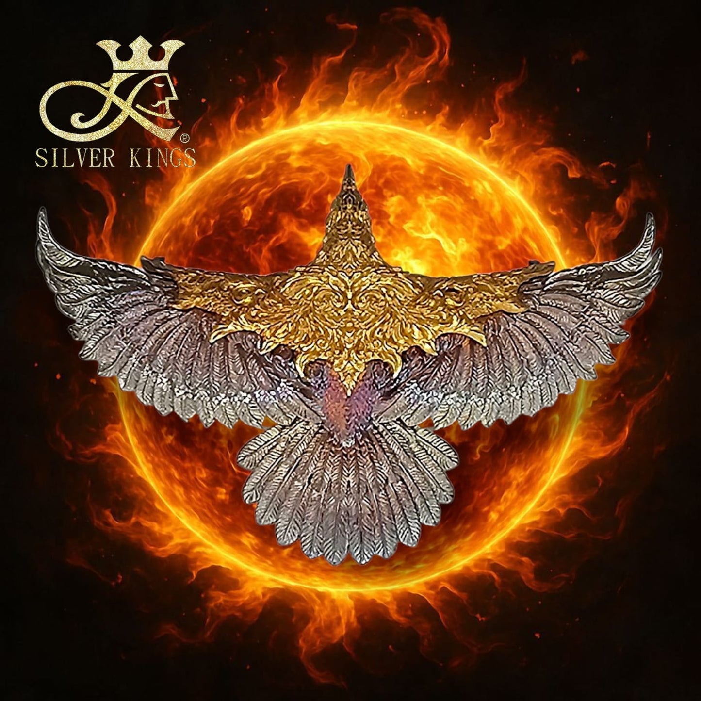 Rainbow Crow Necklace