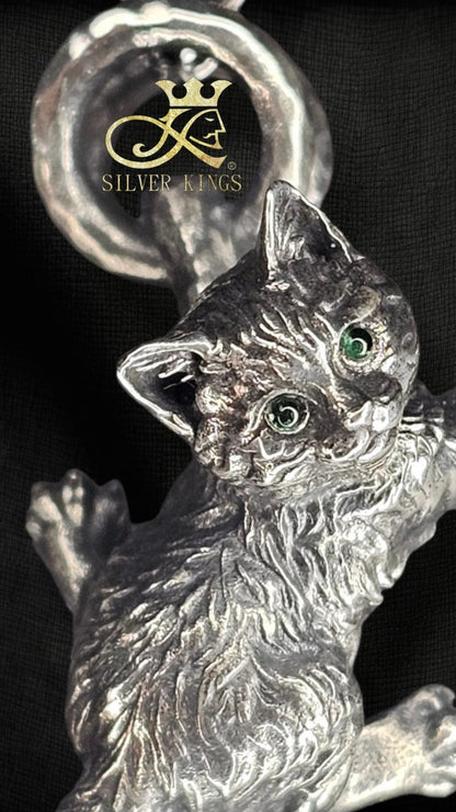 Playful Paw Pendant w chain