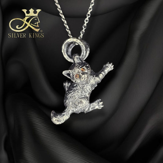 Playful Paw Pendant w chain (mini)