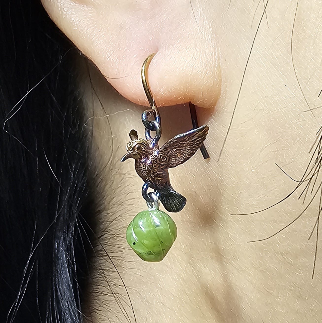 Silver Picoides Earring (Natural stones)