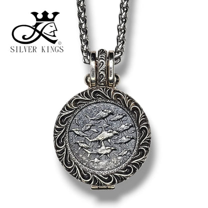 Hammerhead shark pendant Infinity [錘頭鯊] with chain)