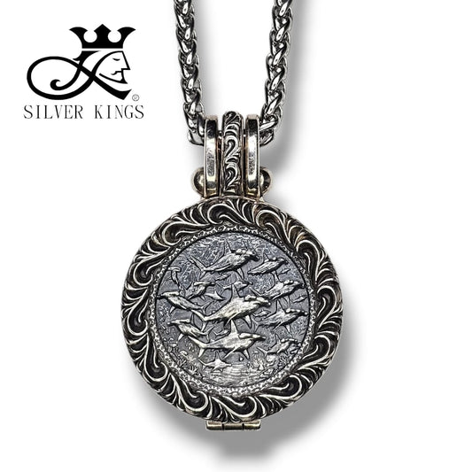 Hammerhead shark pendant Infinity [錘頭鯊] with chain)