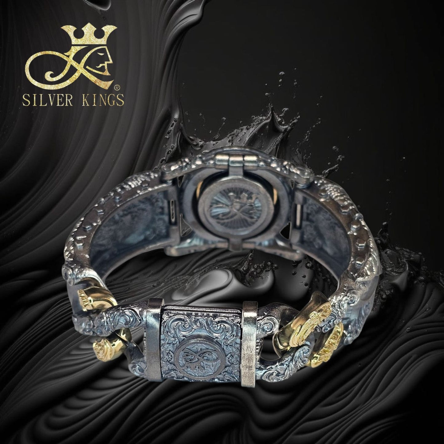 「幽冥之翼」純銀/銅手鐲/銅骷髏