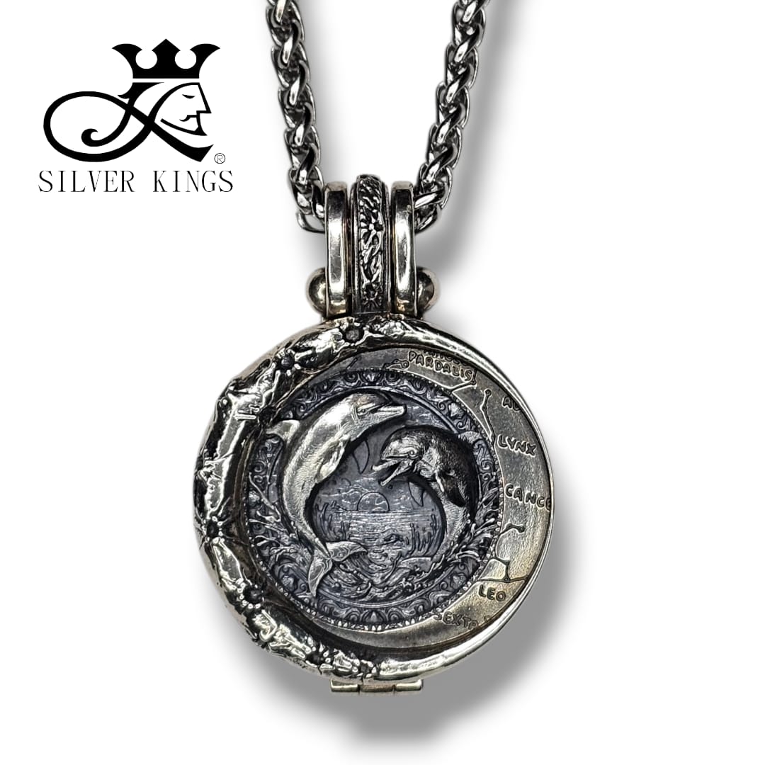 Dolphins Pendant Infinity [小海豚] with chain