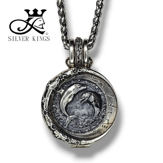 Dolphins Pendant Infinity [小海豚] with chain
