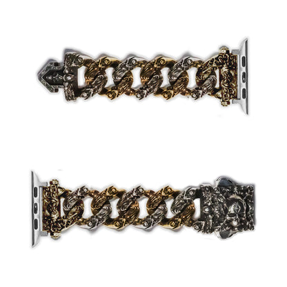 Watch case & chain bracelet Silver 925 & Brass for Ultra