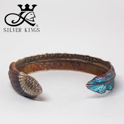 Rainbow Crow Feather Bangle